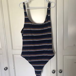 Garage striped bodysuit
